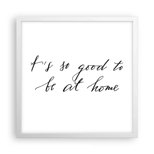 Plakát v bílém rámu - Celá pravda - 40x40 cm