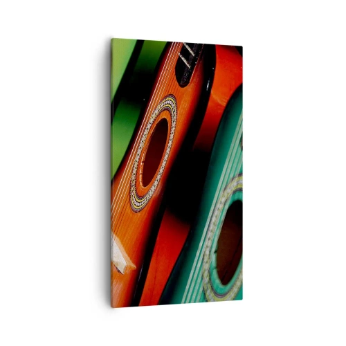 Obraz na plátně - Kytara má hodně barev - 55x100 cm