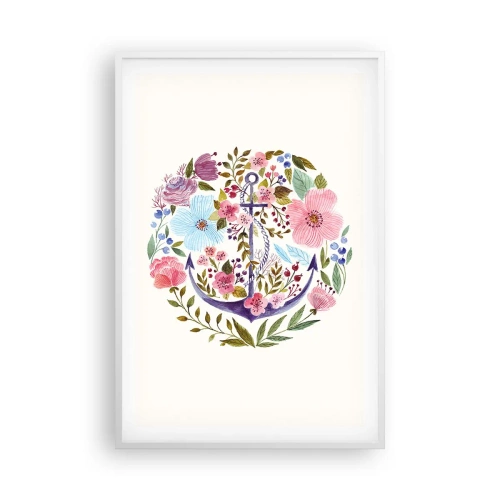 Plakát v bílém rámu - Námořníkův hezký sen - 61x91 cm