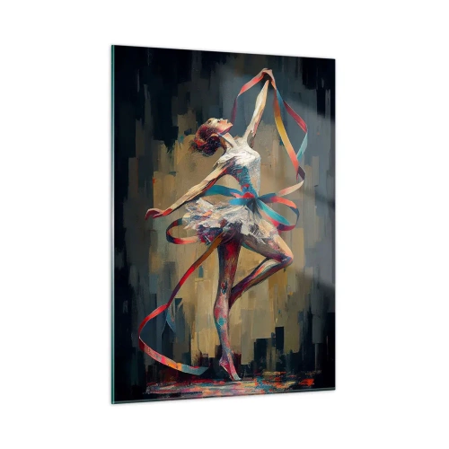 Obraz na skle - Tanec se stuhou - 50x70 cm