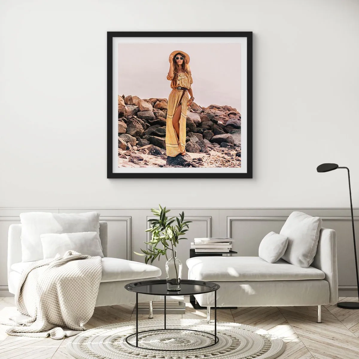 Plakát v černém rámu - Kouzlo kamenů - 60x60 cm