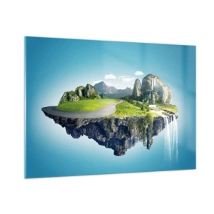 Obraz na skle - Fantastický ostrov - 100x70 cm
