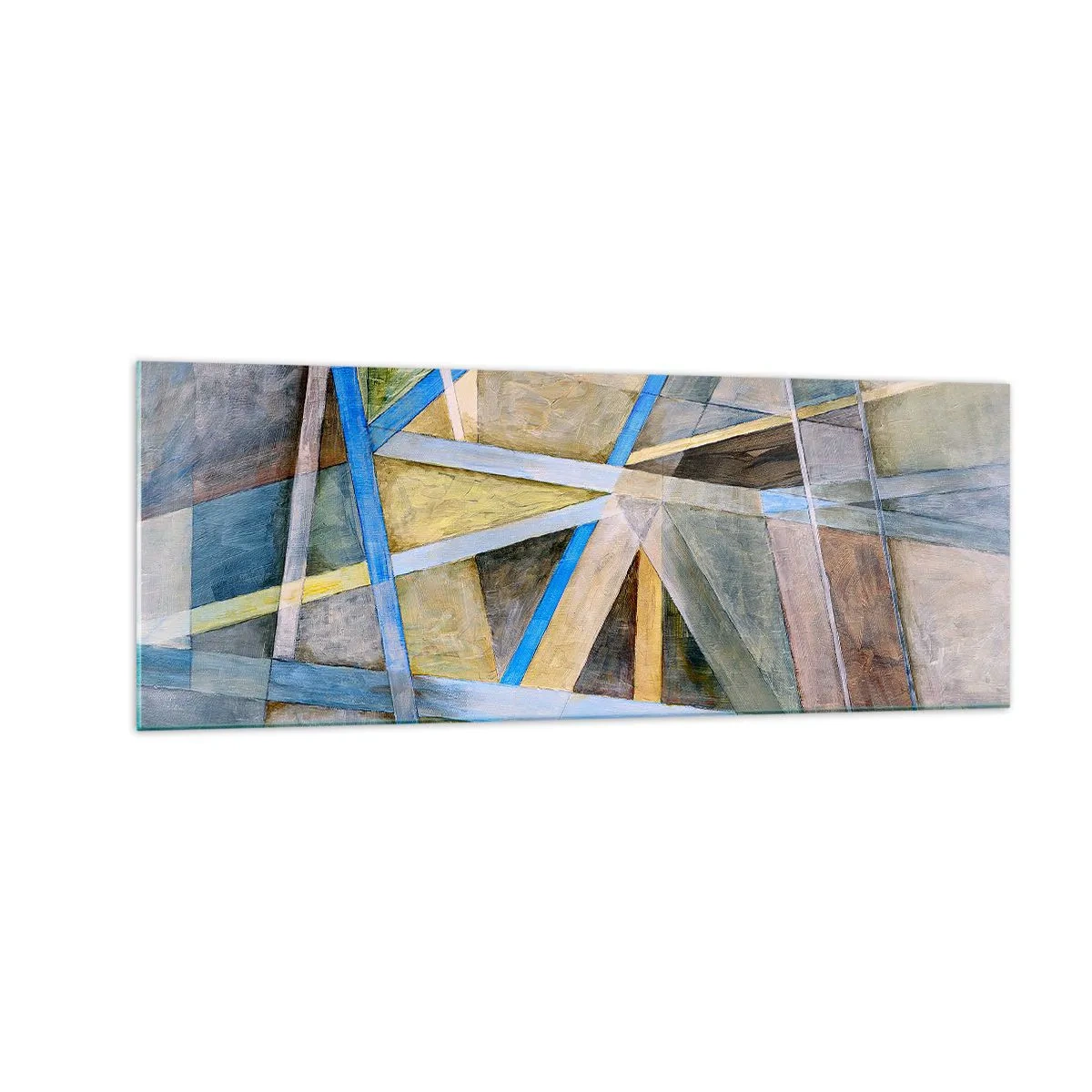 Obraz na skle - Přímo nebo diagonálně? - 140x50 cm