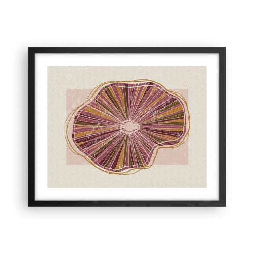 Plakát v černém rámu - Radiální abstrakce - 50x40 cm