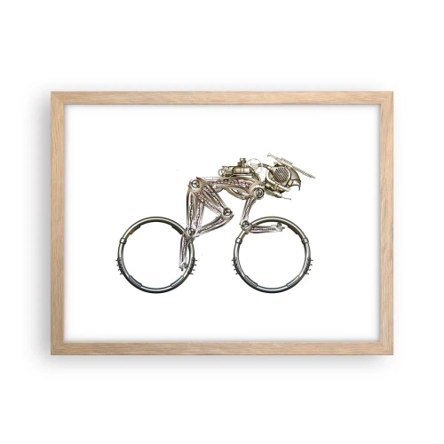 Plakát v rámu světlý dub - Úžasný stroj - 40x30 cm