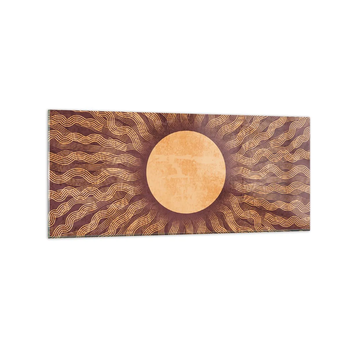 Obraz na skle - Ikona slunce - 120x50 cm