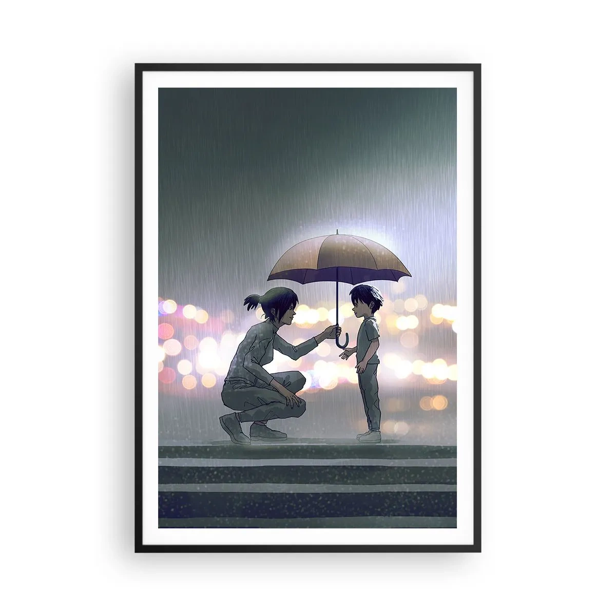 Plakát v černém rámu - A vše je v pořádku - 70x100 cm