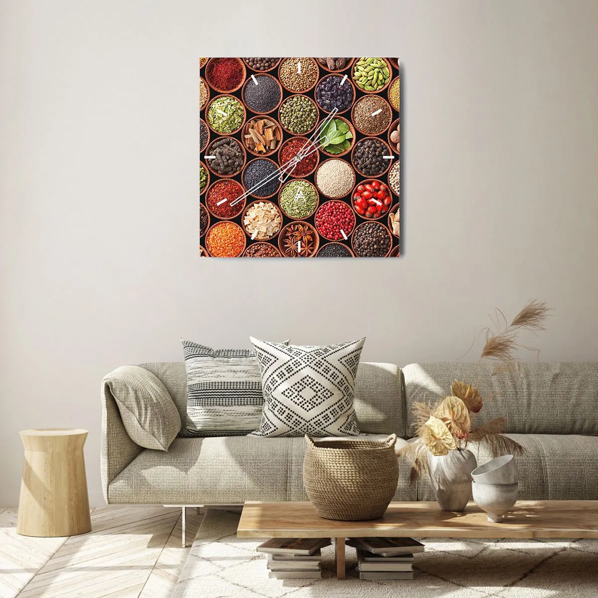 Nástěnné hodiny - Všechny chutě světa - 40x40 cm