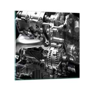 Obraz na skle - Kovový, krásný, silný - 40x40 cm