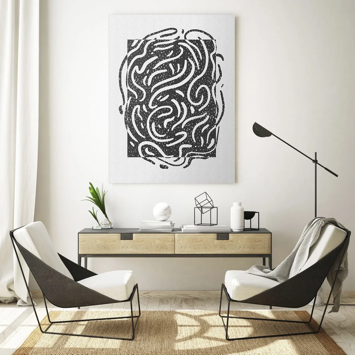 Obraz na skle - Abstrakce: tanec radosti - 80x120 cm