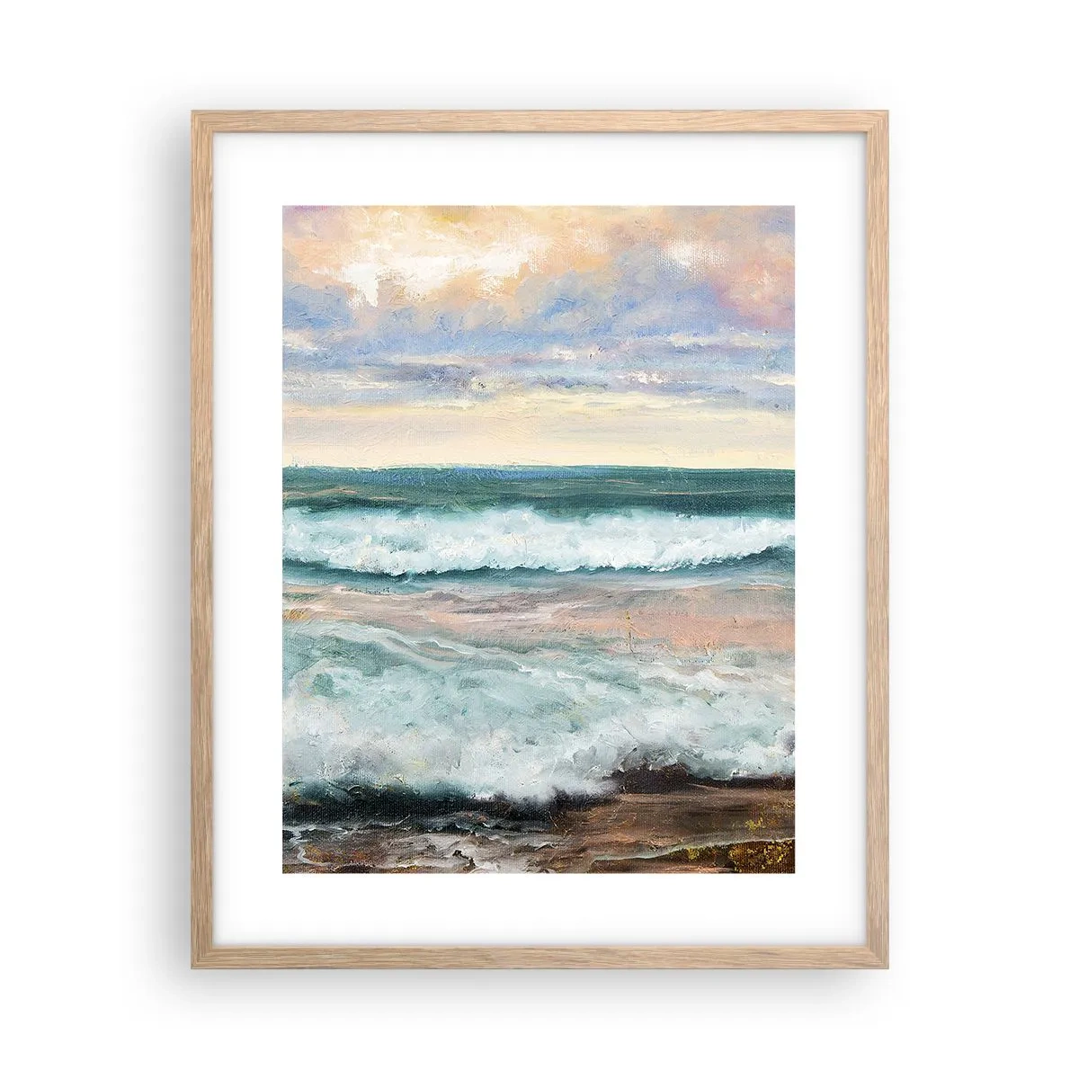 Plakát v rámu světlý dub - Tady uhladíš duši - 40x50 cm