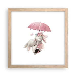 Plakát v rámu světlý dub - To je láska - 30x30 cm