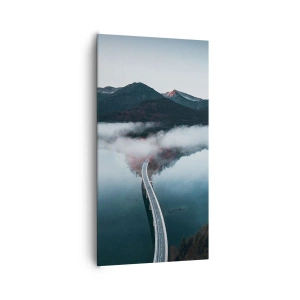 Obraz na plátně - U vody hladké jako zrcadlo - 65x120 cm