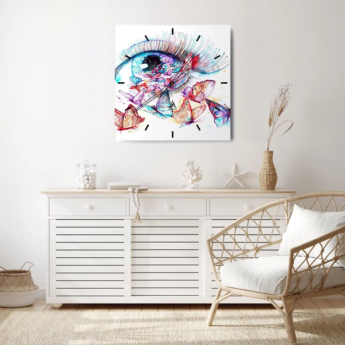 Nástěnné hodiny - Pohádkové kouzlo očí - 30x30 cm