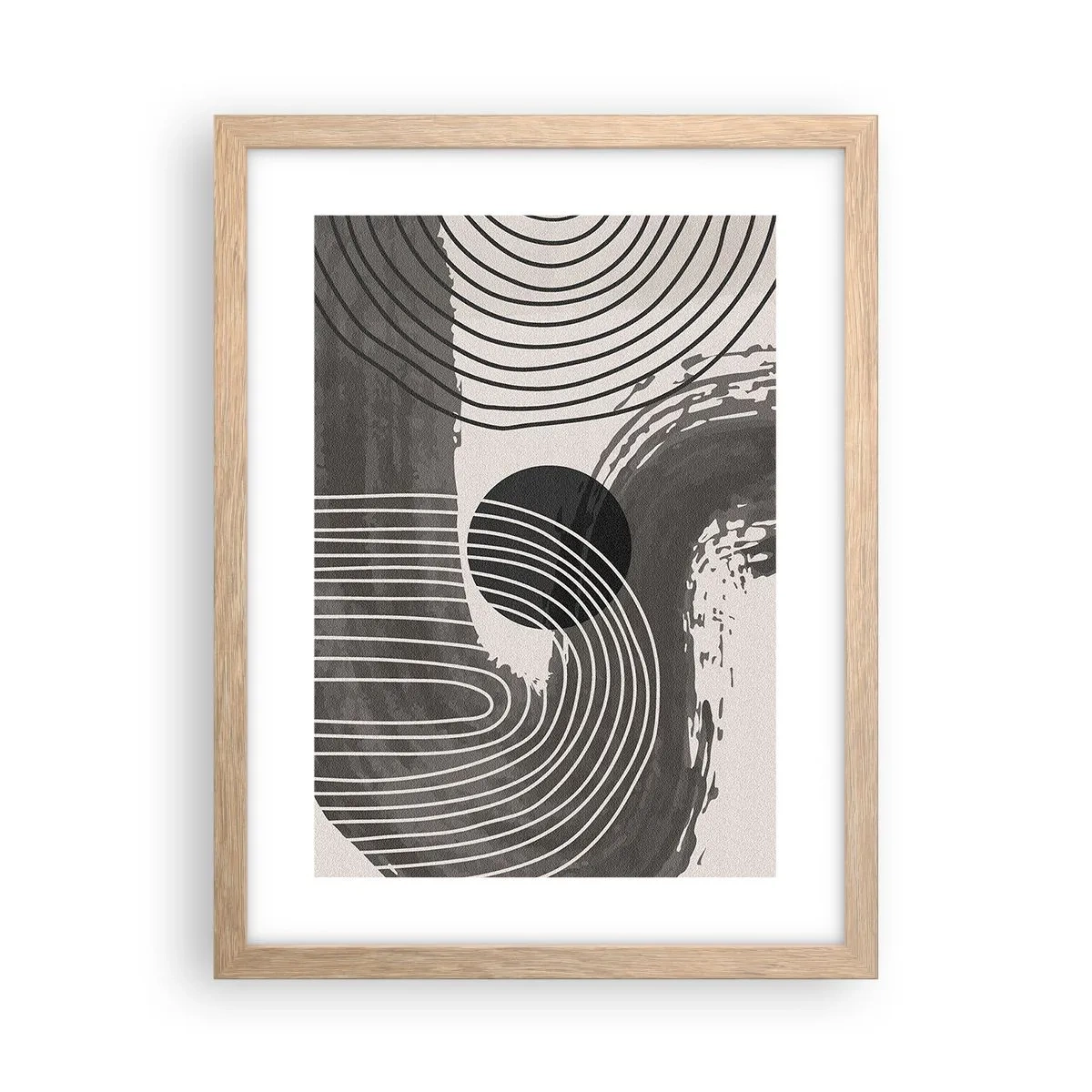 Plakát v rámu světlý dub - Ovál vítězí - 30x40 cm