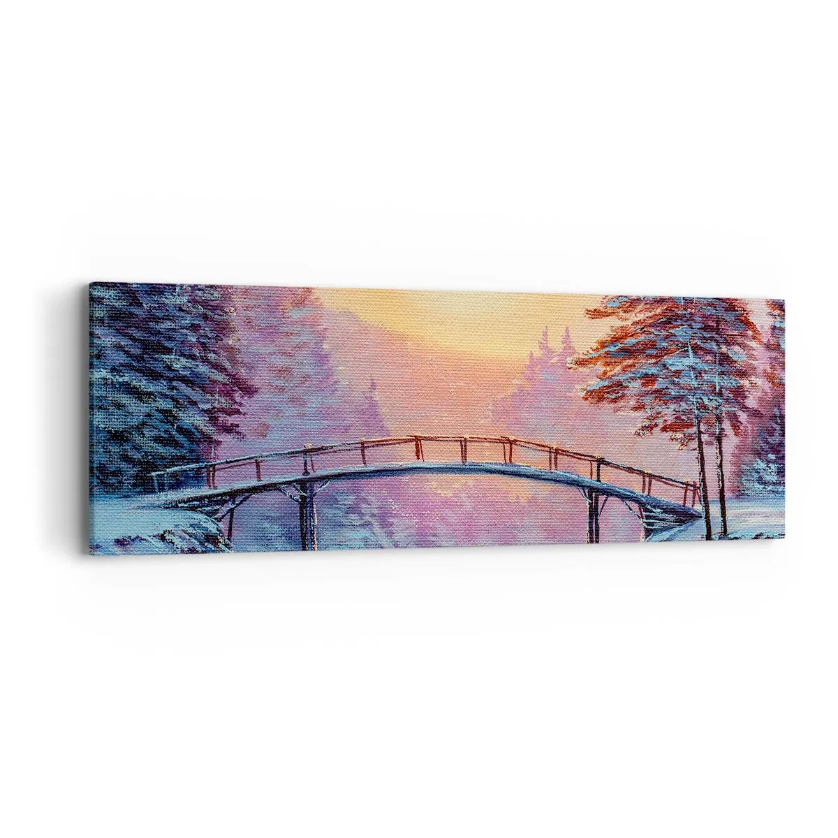 Obraz na plátně - Čtyři roční období - zima - 90x30 cm