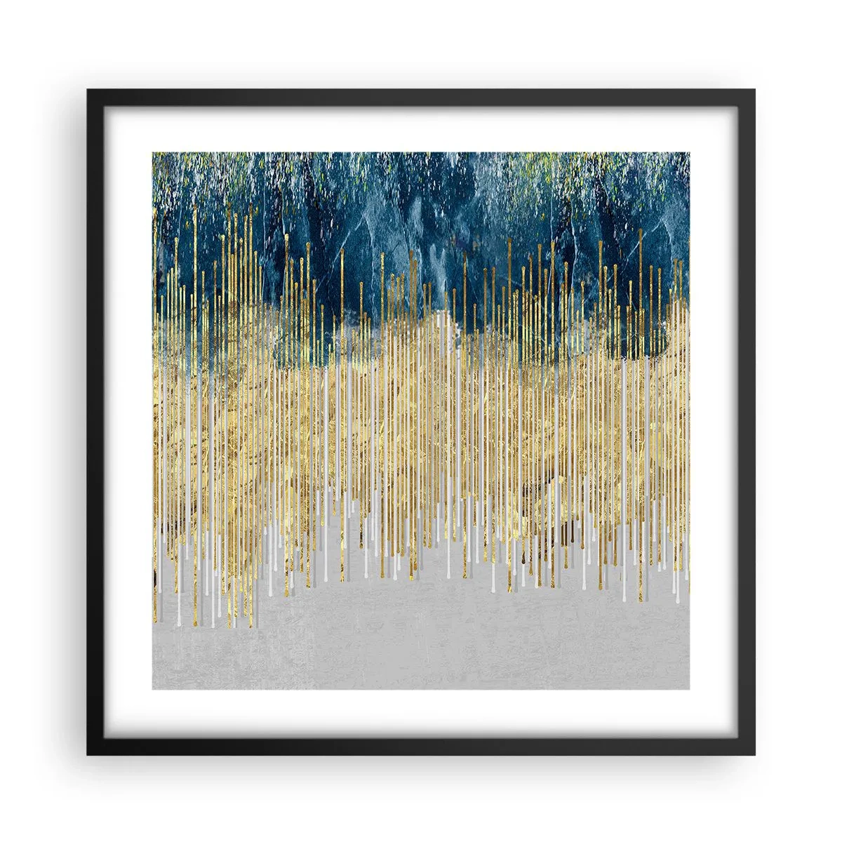 Plakát v černém rámu - Zlacená hranice - 50x50 cm