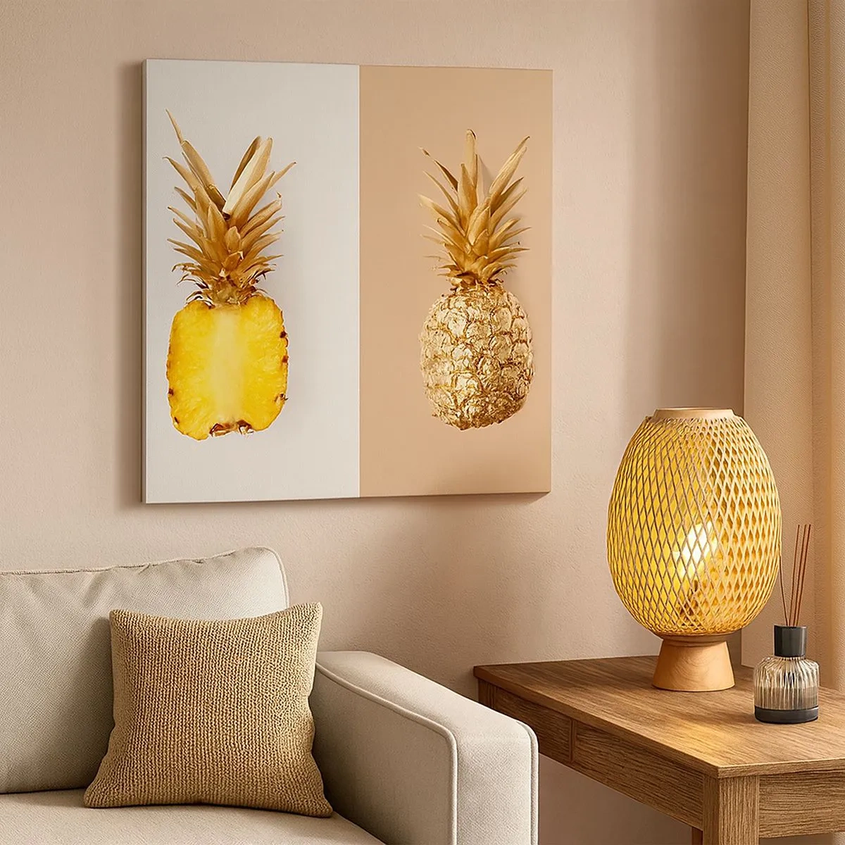 Obraz na plátně - Ananas pro nás - 30x30 cm