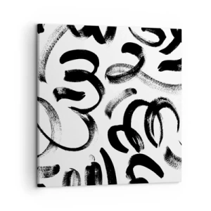 Obraz na plátně - Černé na bílém - 50x50 cm