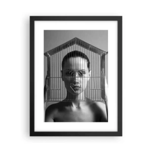 Plakát v černém rámu - Tak trochu surrealistický portrét - 30x40 cm