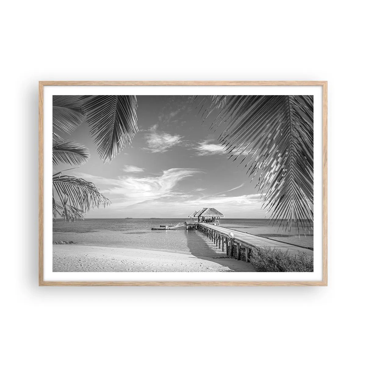 Plakát v rámu světlý dub - Vzpomínka nebo sen? - 100x70 cm