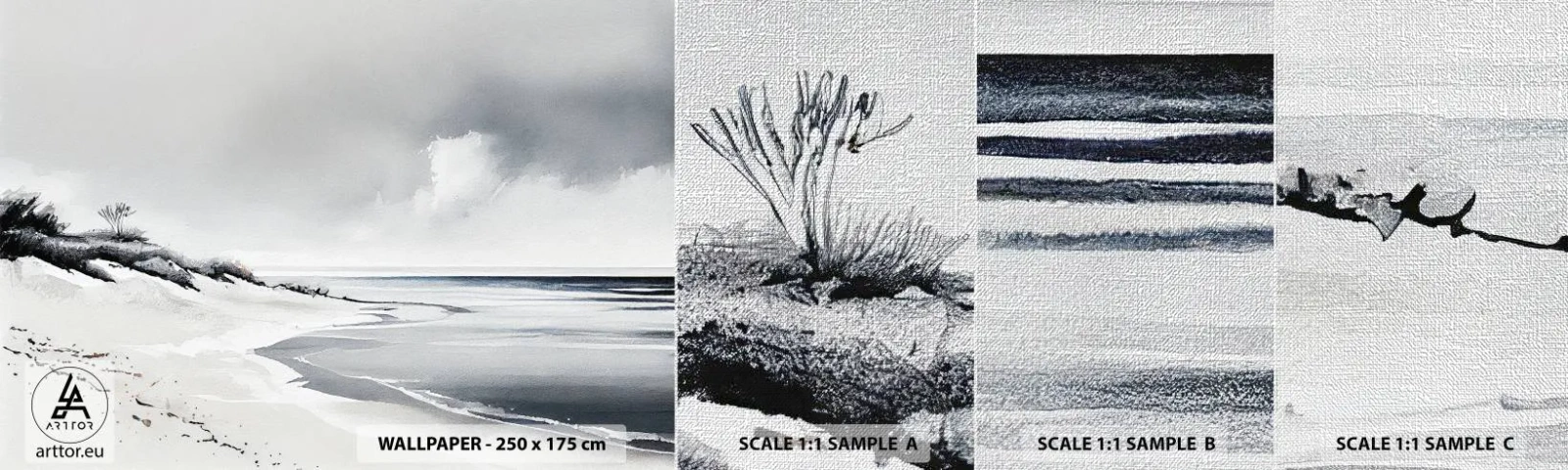 Vzor Fototapety Premium Canvas - Vždycky spolu - Duny, Pláž, Oceán - 100x30 cm