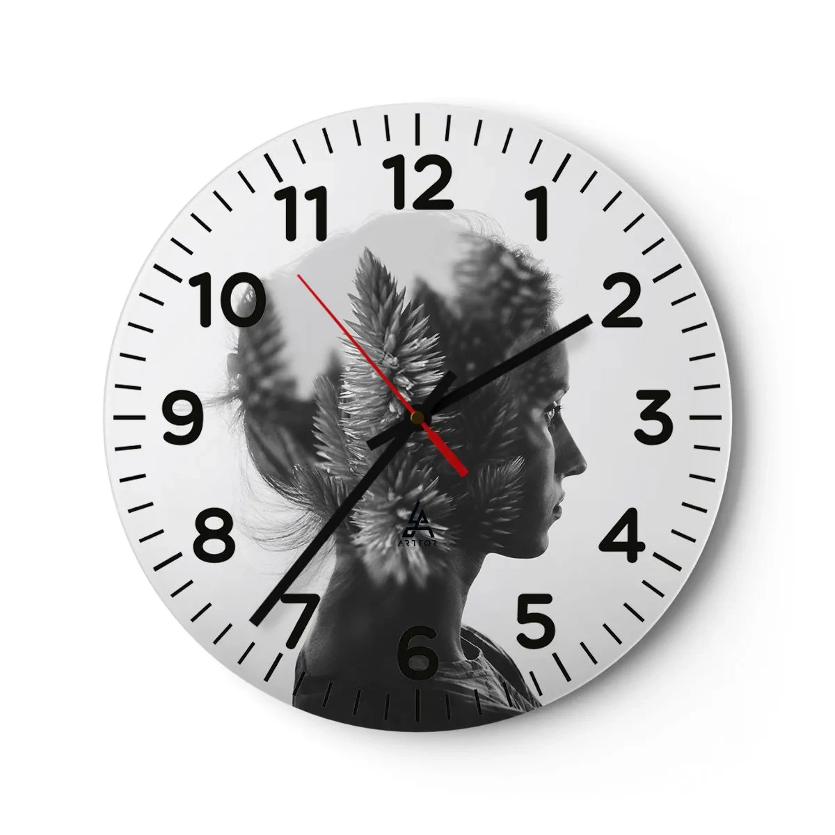 Nástěnné hodiny - Paní borovicového lesa - 30x30 cm