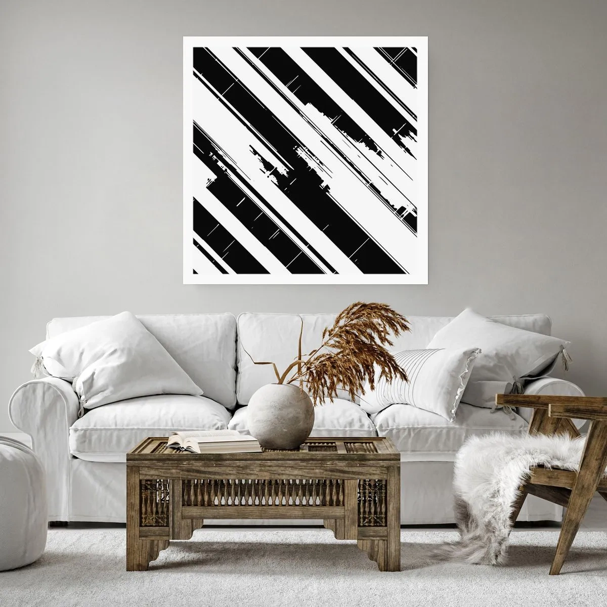 Plakát - Intenzivní a dynamická kompozice - 60x60 cm