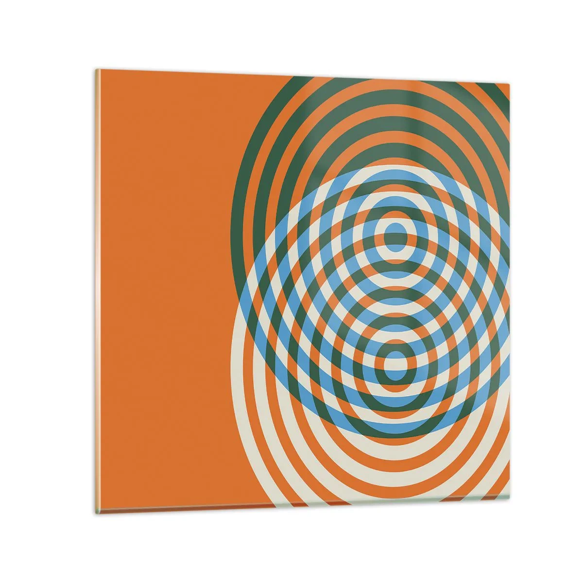 Obraz na skle - Abstraktní kruhová variace - 70x70 cm