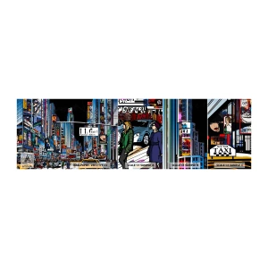 Vzor Fototapety Samolepicí Deluxe Sticker - Komiksová velká noc - Město, Architektura, New York - 100x30 cm