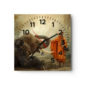 Nástěnné hodiny - Setkání na cestách - 30x30 cm