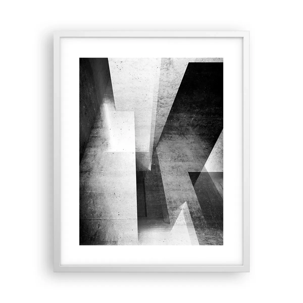 Plakát v bílém rámu - Struktura prostoru - 40x50 cm
