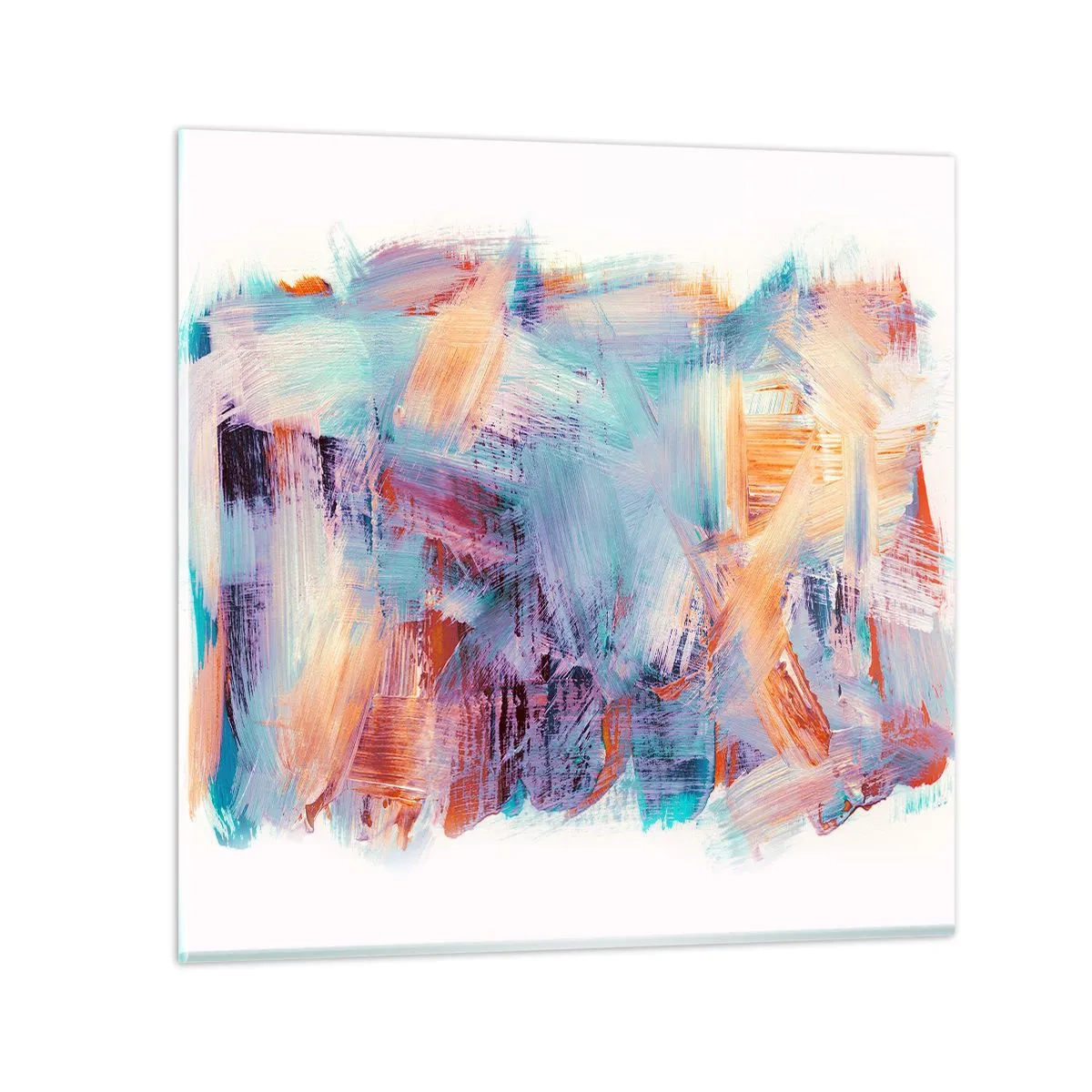 Obraz na skle - Barevný nepořádek - 70x70 cm