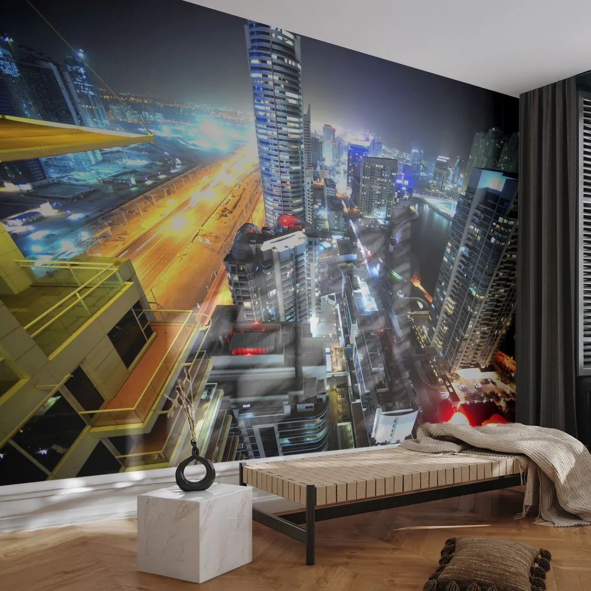 Fototapeta Premium Canvas - Zázrak na poušti - Město, Dubaj, Architektura - 250x175 cm