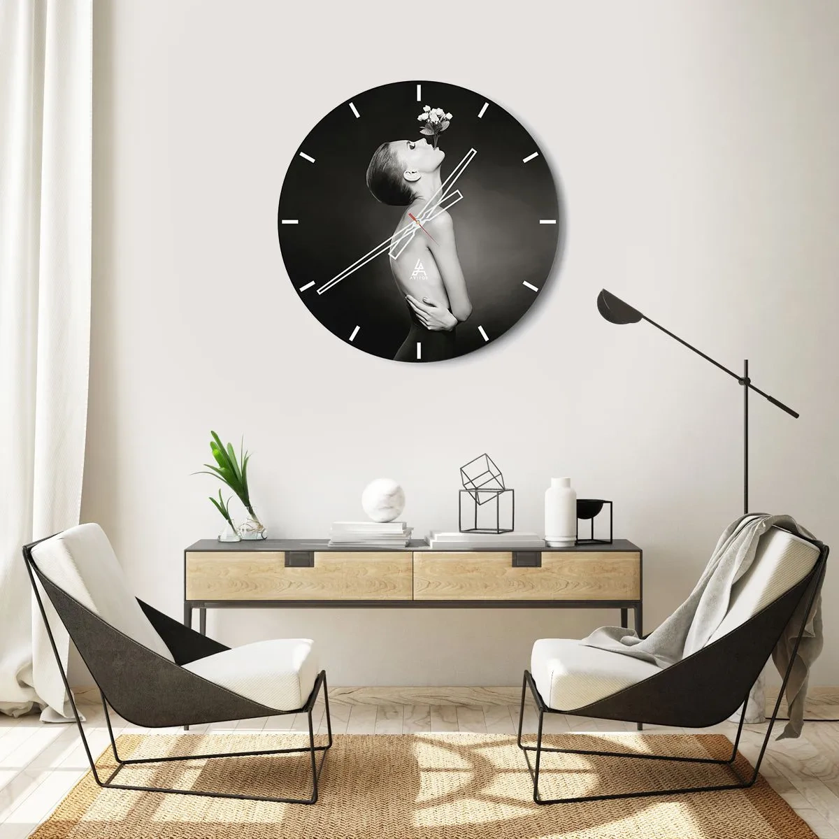 Nástěnné hodiny - Excentrická elegance - 40x40 cm