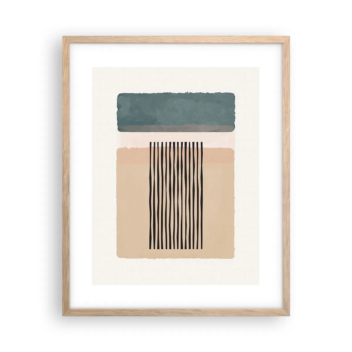 Plakát v rámu světlý dub - Všechno v pořádku - 40x50 cm