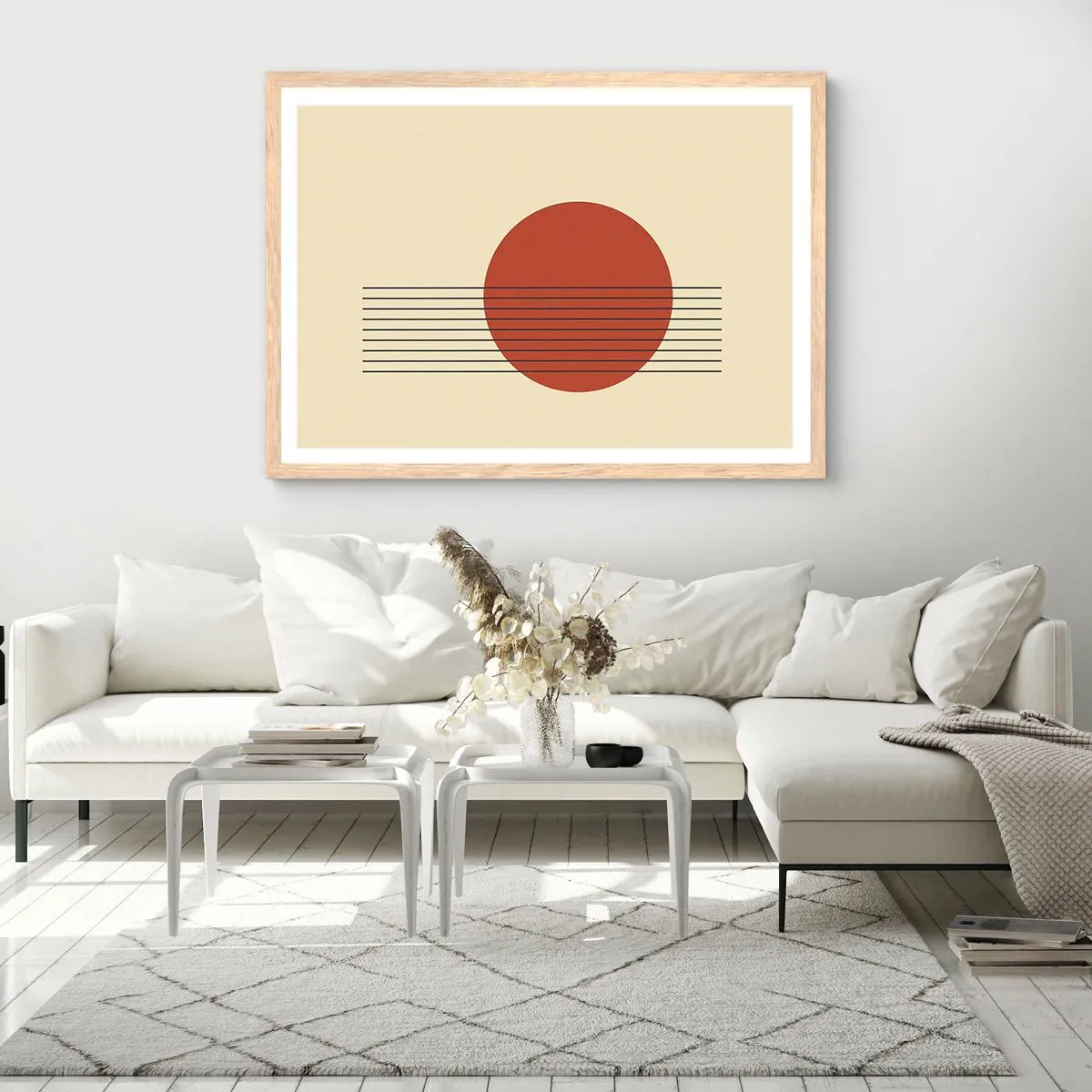 Plakát v rámu světlý dub - Pořád dokola - 70x50 cm