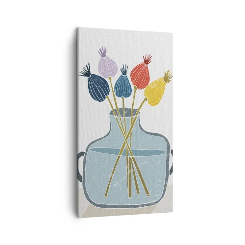 Obraz na plátně - Makové květy - 45x80 cm