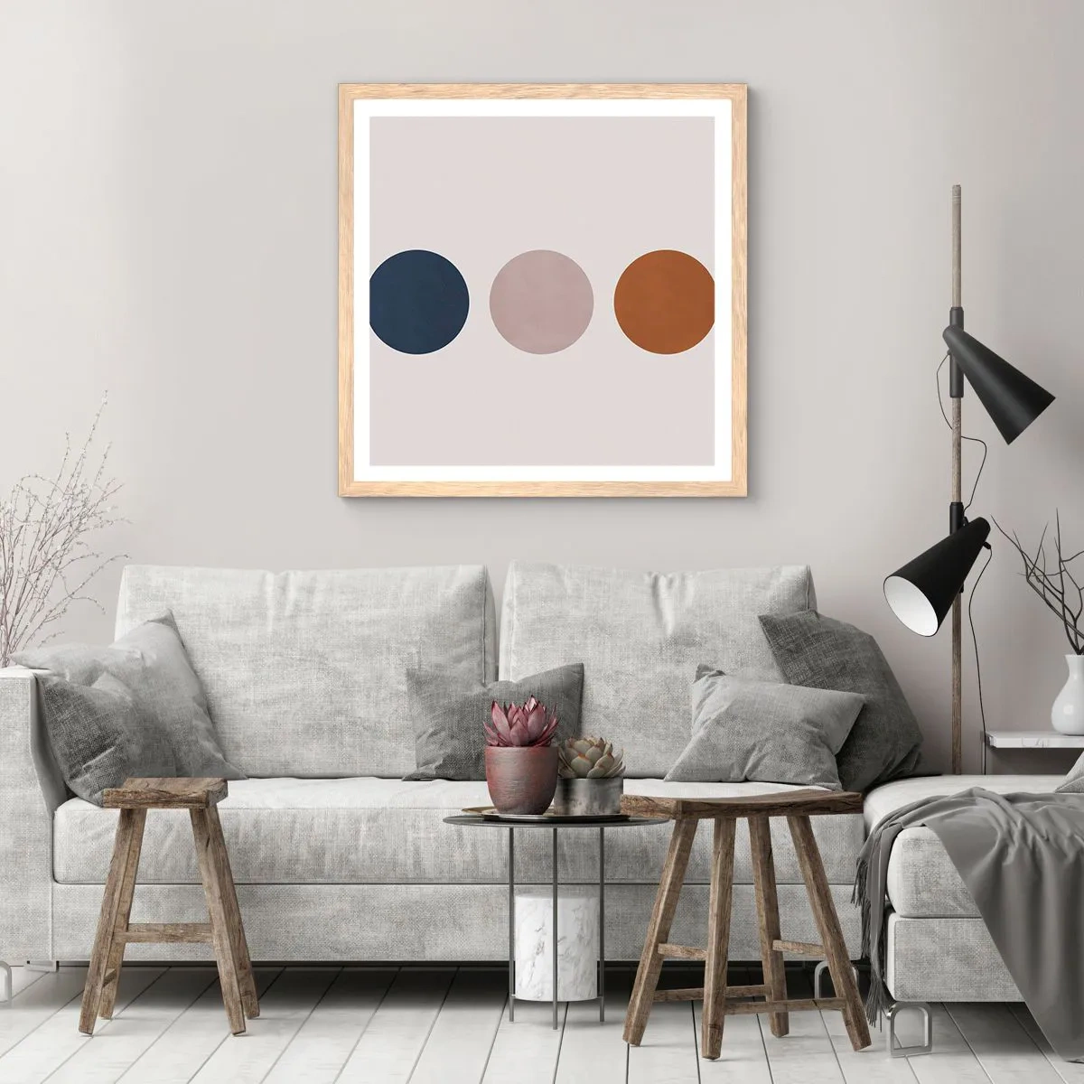 Plakát v rámu světlý dub - Symbol dokonalosti - 60x60 cm