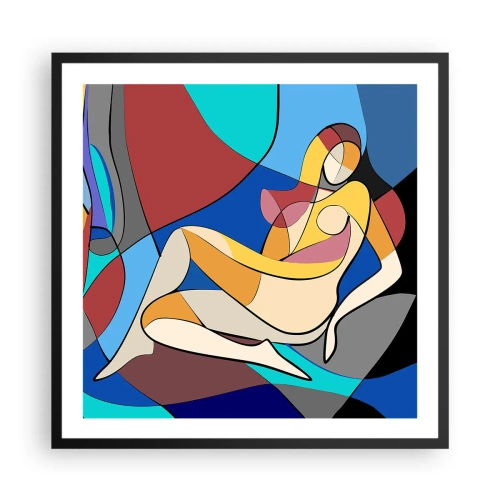Plakát v černém rámu - Kubistický akt - 60x60 cm