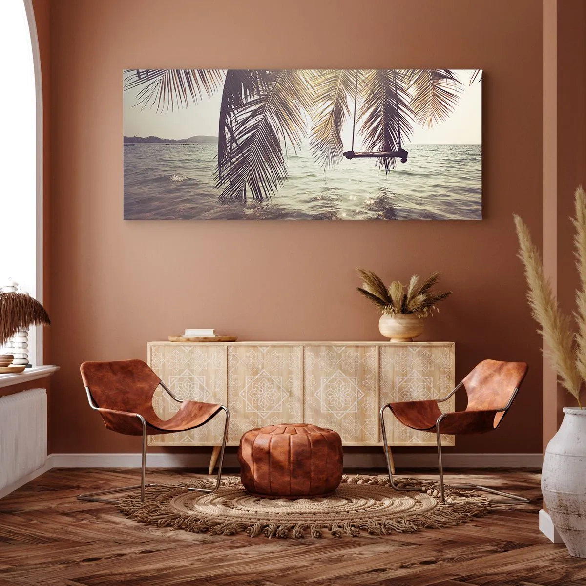 Obraz na plátně - Houpat se libovolně v oblacích - 100x40 cm