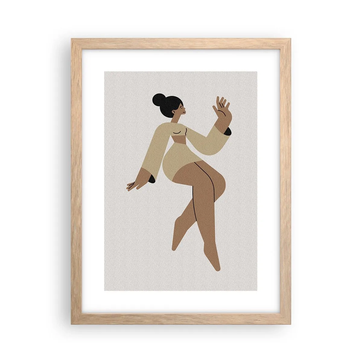 Plakát v rámu světlý dub - Tvar půvabu - 30x40 cm