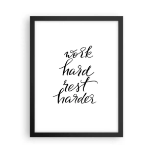 Plakát v černém rámu - Životní rovnováha - 30x40 cm