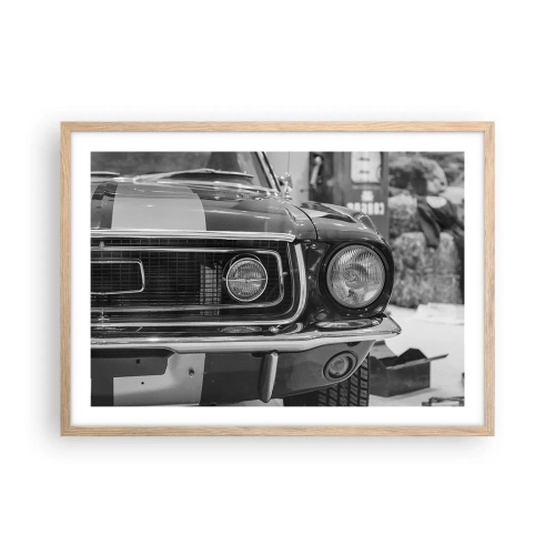 Plakát v rámu světlý dub - Divoká jízda - 70x50 cm