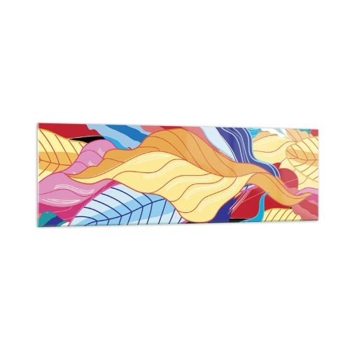 Obraz na skle - Barevný nepořádek - 160x50 cm