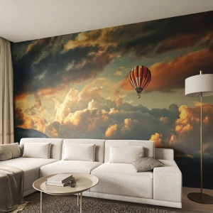 Fototapeta Standard Eco - Balón na pozadí malebných mraků a hor - 100x70cm - Letím, protože chci - Moderní nástěnná dekorace do obývacího pokoje a ložnice ARTTOR
