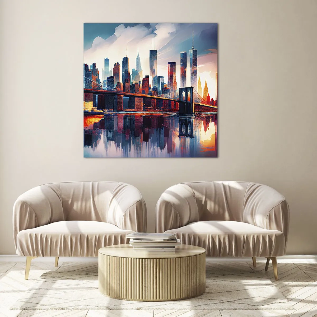 Obraz na skle - Famózní New York - 40x40 cm