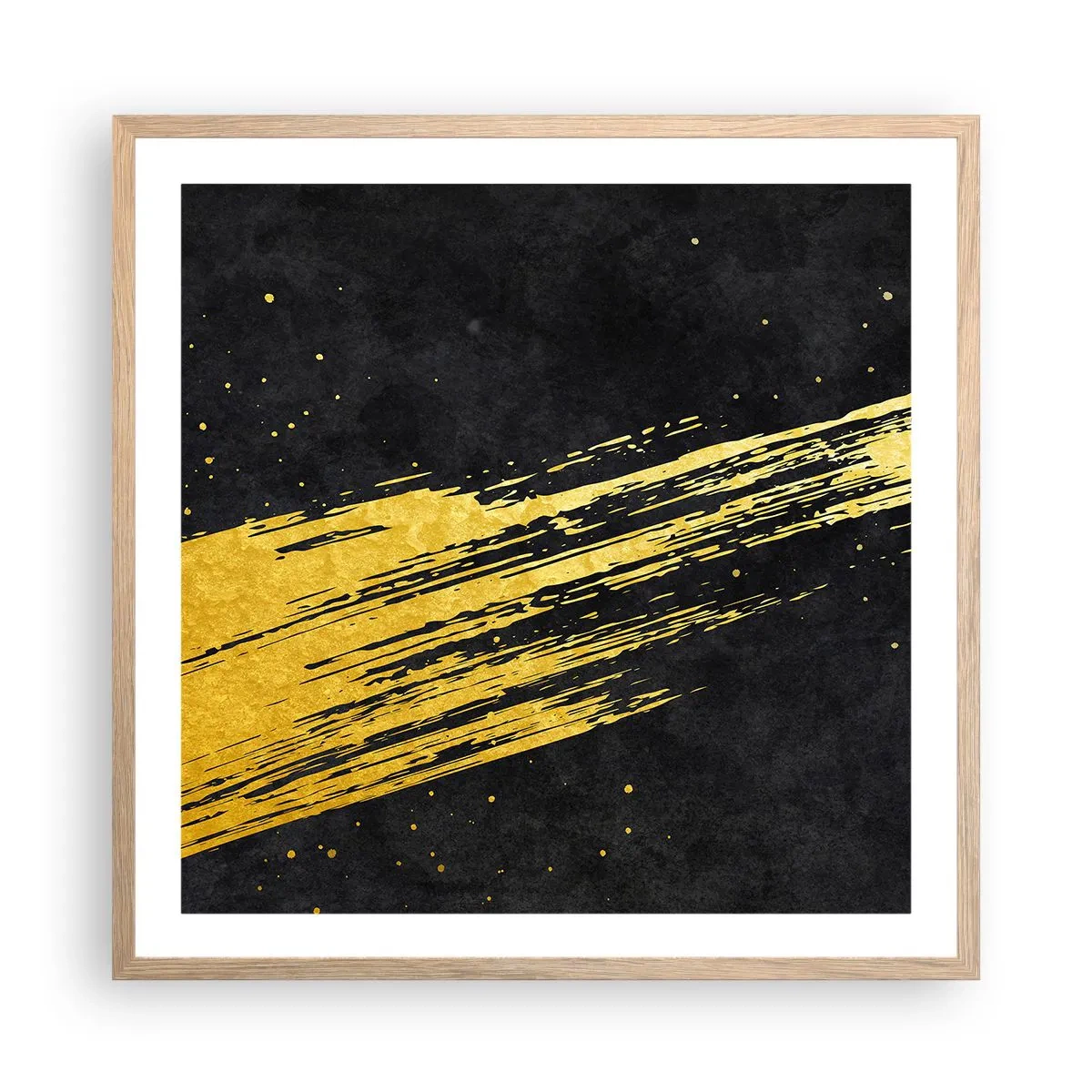 Plakát v rámu světlý dub - Skok do hyperprostoru - 60x60 cm