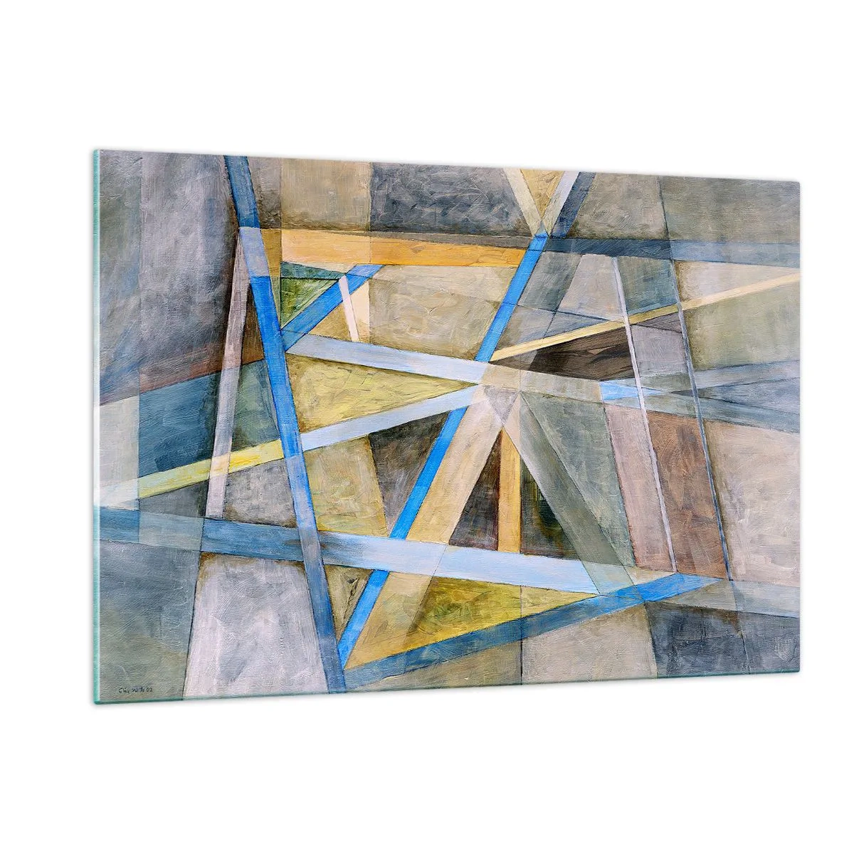 Obraz na skle - Přímo nebo diagonálně? - 120x80 cm