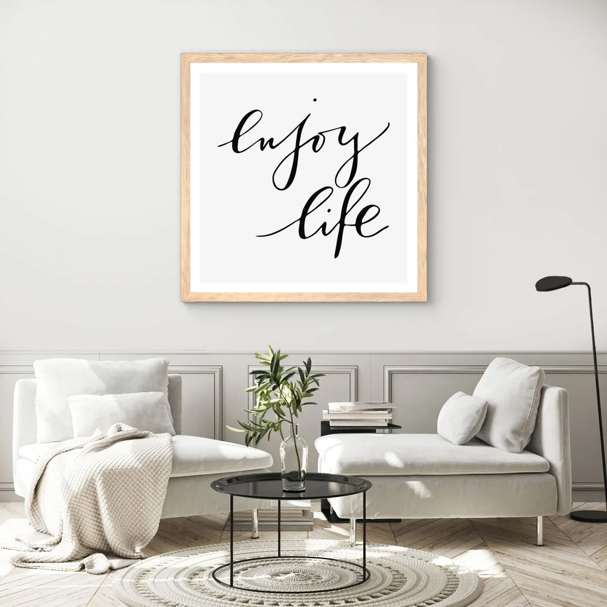 Plakát v rámu světlý dub - Není co dodat… - 30x30 cm